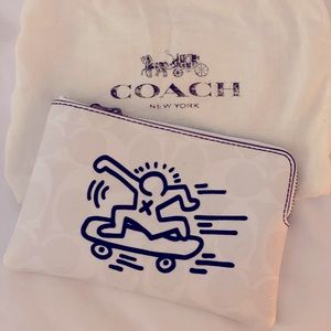 Coach monogram wristlet